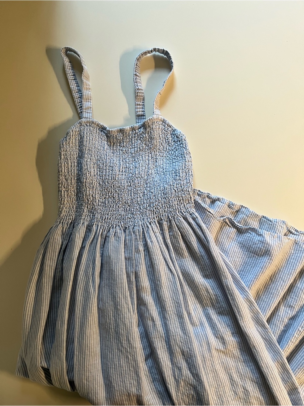 J. Crew Blue and White Striped Swim Coverup Sundress